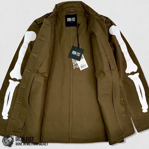 DOLLS KILL IRON FIST BONE IN MILITARY CHORE JACKET OLIVE GREEN WOMEN’S SIZE XS - Picture 10 of 15